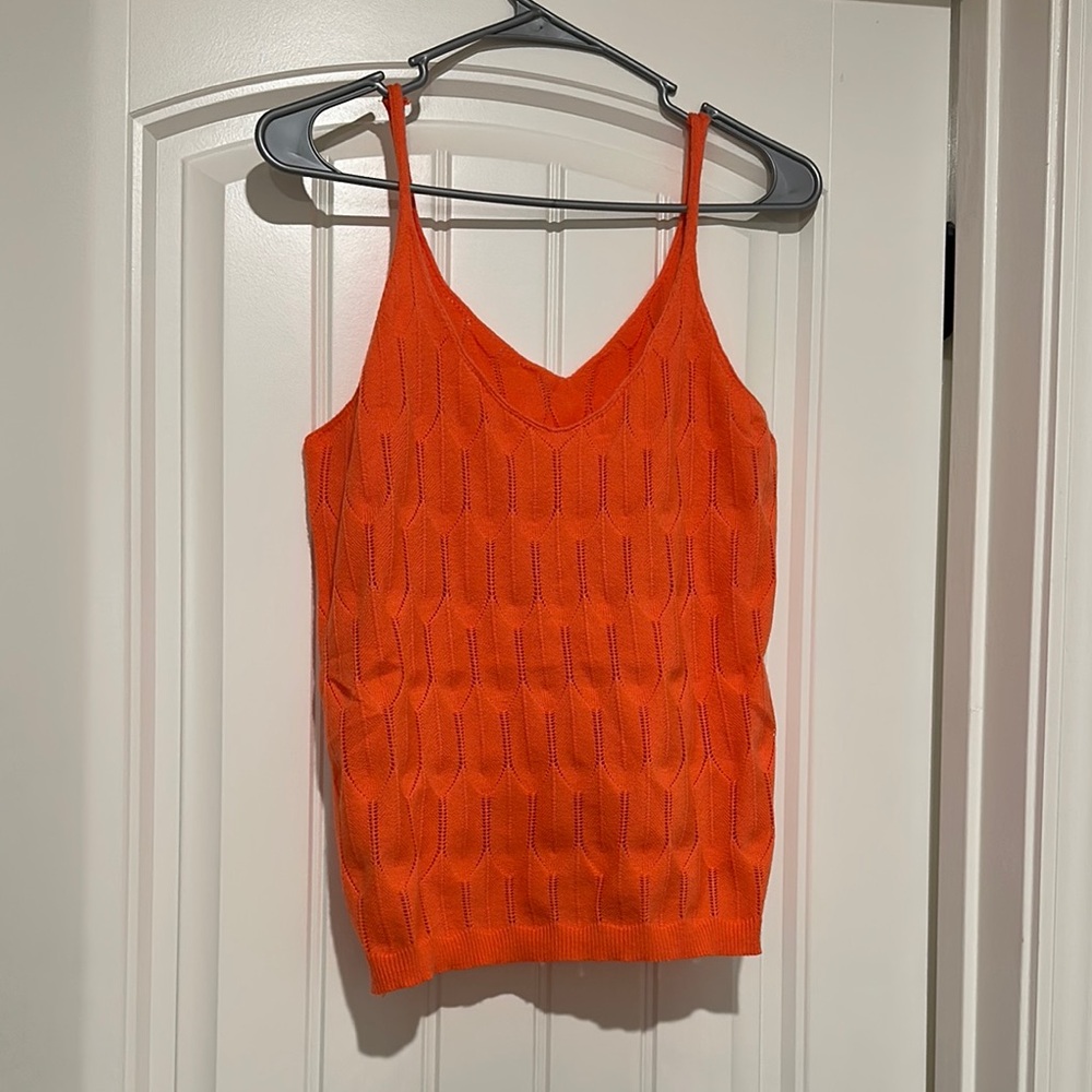 Orange Knit Women's Top